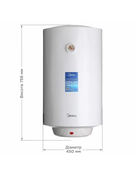 Бойлер Midea D80-15F1 (W) 80 литров, мокрый тэн - 2