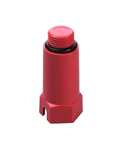 Заглушка удлиненная наружная резьба для полипропиленовых труб VS Plast PPR 1028 1/2 дюйма, красная - 1