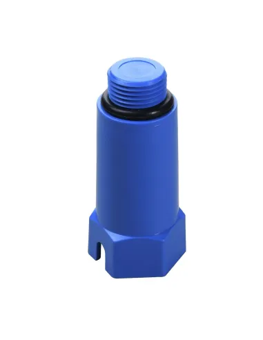Заглушка удлиненная наружная резьба для полипропиленовых труб VS Plast PPR 1028 1/2 дюйма, синяя - 1