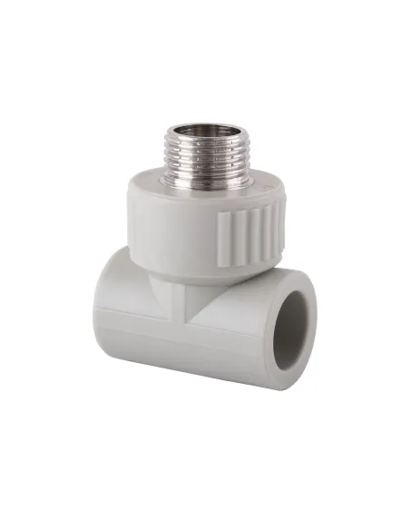 Тройник наружная резьба для полипропиленовых труб Kalde PPR 2014 ф20 х 1/2 дюйма - 1