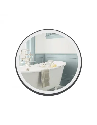 Зеркало для ванной Q-Tap Robin R600 Black QT13786501B, с LED-подсветкой - 1