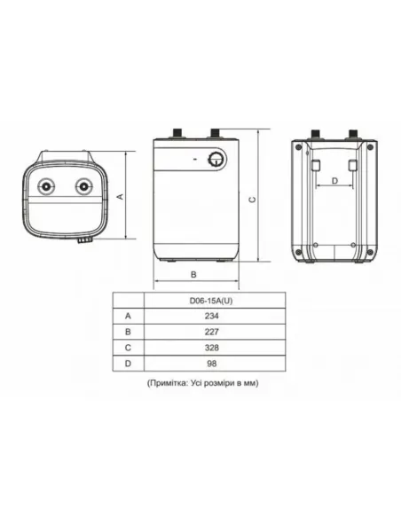 Бойлер Midea D06-15A(U), під мийкою, 5 л - 4