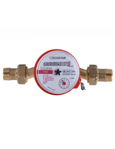 Лічильник для гарячої води Ecostar EC 2,5 DN15 1/2 дюйма L110 зі штуцером - 1