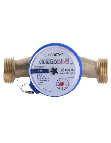 Лічильник для холодної води Ecostar EC 4,0 DN20 3/4 дюйми L110 без штуцера - 1