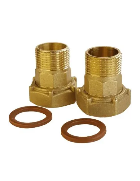 Комплект штуцерів латунний для лічильника VA Б2743КбА 2 дюйми ВР х 1 1/2 дюйми НР з прокладкою - 1 Комплект штуцерів латунний для лічильника VA Б2743КбА 2 дюйми ВР х 1 1/2 дюйми НР з прокладкою - 1