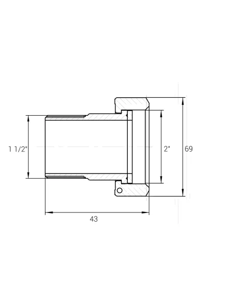 Комплект штуцерів латунний для лічильника VA Б2743КбА 2 дюйми ВР х 1 1/2 дюйми НР з прокладкою - 2 Комплект штуцерів латунний для лічильника VA Б2743КбА 2 дюйми ВР х 1 1/2 дюйми НР з прокладкою - 2