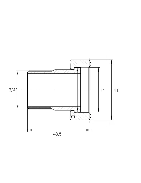 Комплект штуцерів нікельований для лічильника VA Б2715-1КбА(нк) 1 дюйм ВР х 3/4 дюйми НР з прокладкою - 2