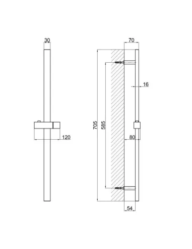 Душевая стойка из нержавеющей стали Q-Tap Lepit 82103NC - 2