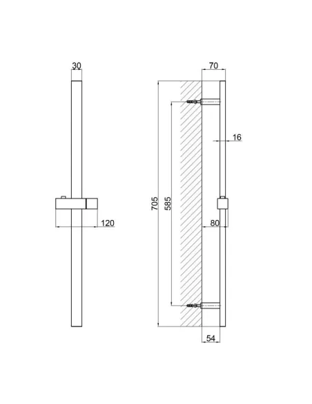 Душевая стойка из нержавеющей стали Q-Tap Lepit 82103NC - 2