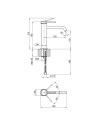 Змішувач для ванни та раковини Q-Tap Robin 1060M102B, чорний - 2