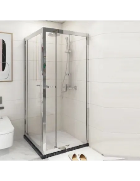 Душевая кабина без поддона Asignatura Tinto 90х90 раздвижная, квадратная - 1