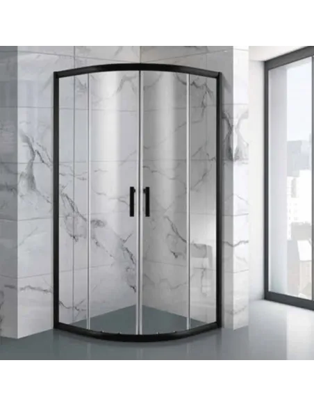 Душевая кабина без поддона Asignatura Velvet 90х90 раздвижная, полукруглая, стекло серое - 1