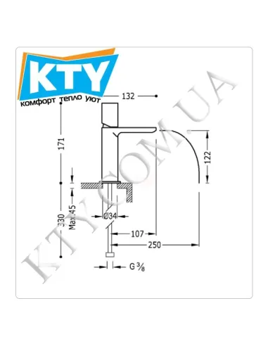 Смеситель для раковины в ванной с гигиеническим душем Tres Loft-Tres 200.110.02 без донного клапана, хром - 1