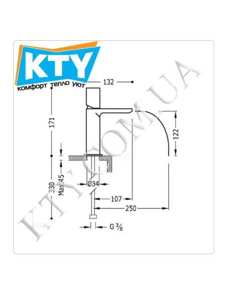 Смеситель для раковины в ванной с гигиеническим душем Tres Loft-Tres 200.110.02 без донного клапана, хром - 1