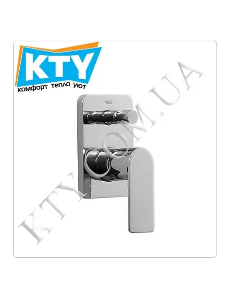 Змішувач для душу прихованого монтажу Tres Loft - Tres 200.180.01 хром - 1