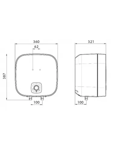 Бойлер для кухні Atlantic Nanto SWH 15A M-N1, 2 кВт над мийкою - 2