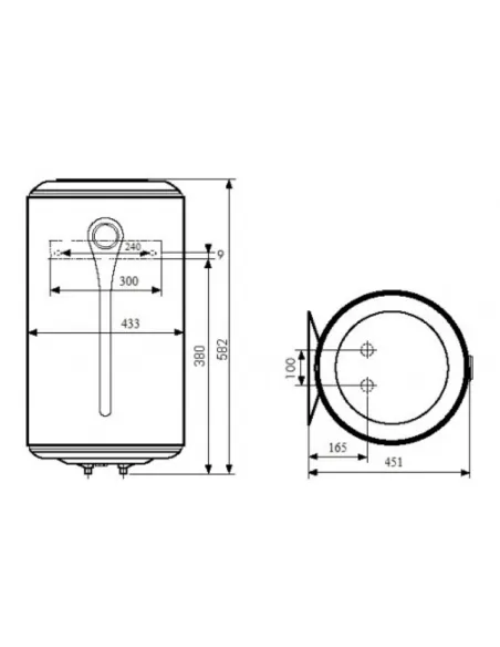Бойлер із мокрим ТЕНом Atlantic O`Pro+ VM 50 D400-1-M 2 кВт 100 л - 2