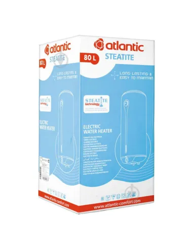 Бойлер із сухим ТЕНом Atlantic Ego Steatite 80 VM 080 D400-1-BC 1.2 кВт, 80 літрів - 2