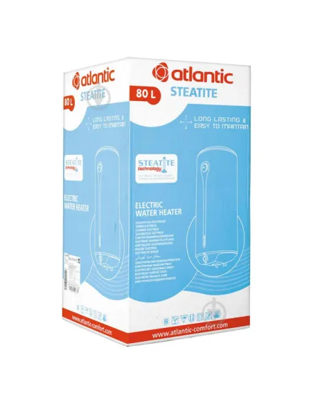 Бойлер із сухим ТЕНом Atlantic Ego Steatite 80 VM 080 D400-1-BC 1.2 кВт, 80 літрів - 2