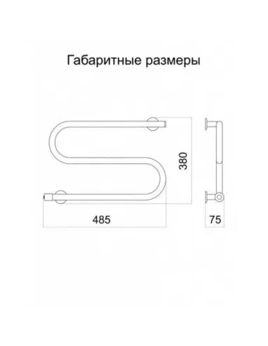 Полотенцесушитель электрический Теплый Мир Змейка плюс L - 2