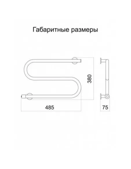 Полотенцесушитель электрический Теплый Мир Змейка плюс L - 2