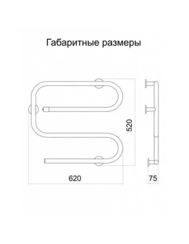 Сушка для рушників електрична Теплий Світ Єврозмійка L - 2