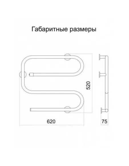Сушка для рушників електрична Теплий Світ Єврозмійка L - 2