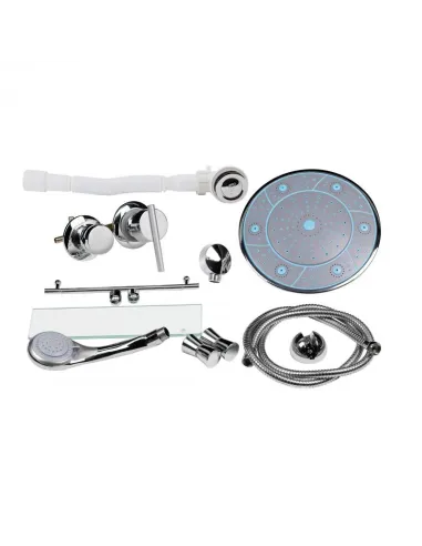 Гидробокс с высоким поддоном Lidz Tani SB90x90.SAT.HIGH.FR, полукруглый - 8