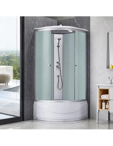 Гидробокс с высоким поддоном Lidz Tani SB90x90.SAT.HIGH.FR, полукруглый - 10