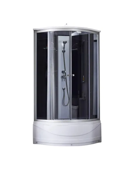 Гідробокс з високим піддоном Lidz Tani SB90x90.SAT.HIGH.GR, напівкруглий - 1