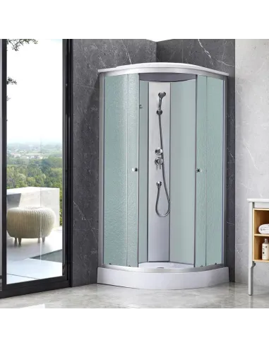 Гідробокс з низьким піддоном Lidz Tani SB90x90.SAT.HIGH.GR, напівкруглий - 10