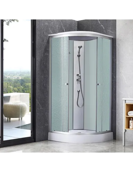 Гідробокс з низьким піддоном Lidz Tani SB90x90.SAT.HIGH.GR, напівкруглий - 10