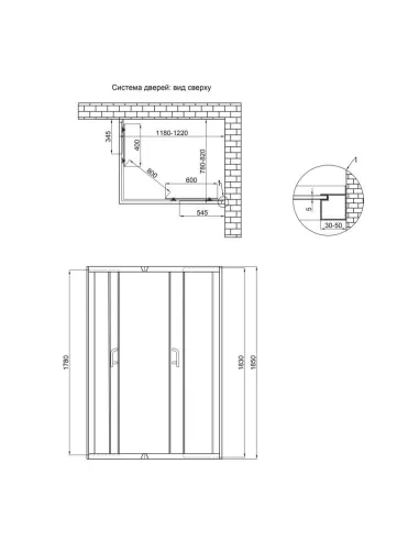 Душевая кабина без поддона Lidz Wawel SC120x80.SAT.LOW.FR, прямоугольная - 2