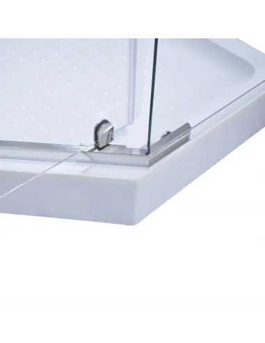 Душова кабіна з піддоном Lidz Dozorca SC90x90.CRM.LOW.TR, п`ятикутна - 5