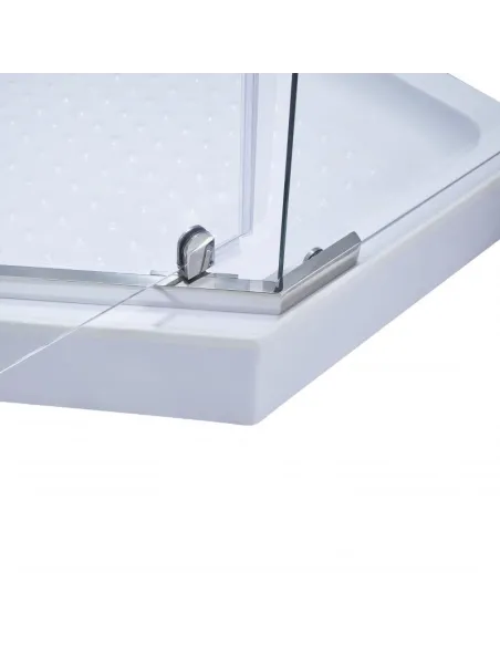 Душова кабіна з піддоном Lidz Dozorca SC90x90.CRM.LOW.TR, п`ятикутна - 5