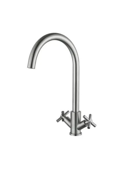 Змішувач для кухні з нержавіючої сталі Lidz Wind 13U-SFS - 1