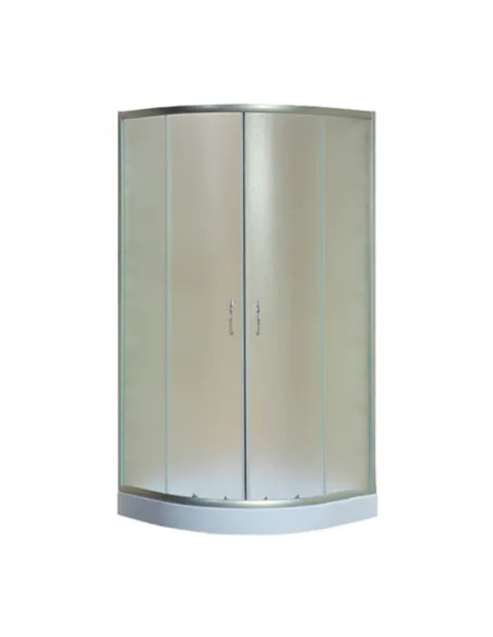 Душевая кабинка с низким поддоном Bravo WISLA 90, полукруглая, поддон 13 см - 1