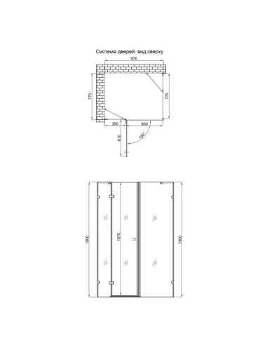 Душова кабіна без піддону Q - Тap Capricorn CRM1018RC6 CalcLess, прямокутна - 2