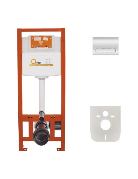 Инсталляция с кнопкой без унитаза Q-Tap Nest ST QT0133M425M08381CRM 4 в 1, 3/6 л - 1