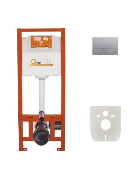 Інсталяція з кнопкою без унітазу Q-Tap Nest ST QT0133M425M08382SAT 4 в 1, 3/6 л - 1