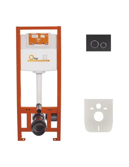 Инсталляция с кнопкой без унитаза Q-Tap Nest ST QT0133M425M11V1146MB 4 в 1, 3/6 л - 1
