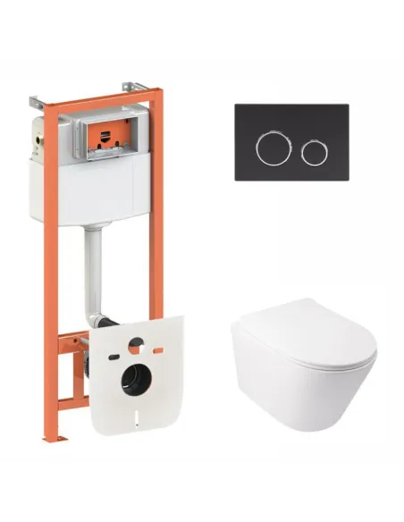 Інсталяція з унітазом та кнопкою Q-Tap Nest QT16335178W0133M425M11V1146MB 3 в 1, 3/8 л - 1