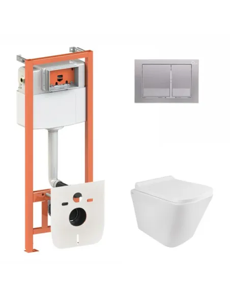 Інсталяція з унітазом та кнопкою Q-Tap Nest QT1733052ERW0133M425M06029SAT 3 в 1, 3/8 л - 1