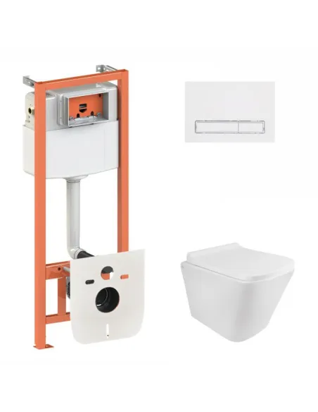 Инсталляция с унитазом и кнопкой Q-Tap Nest QT1733052ERW0133M425M08V1384W 3 в 1, 3/8 л - 1