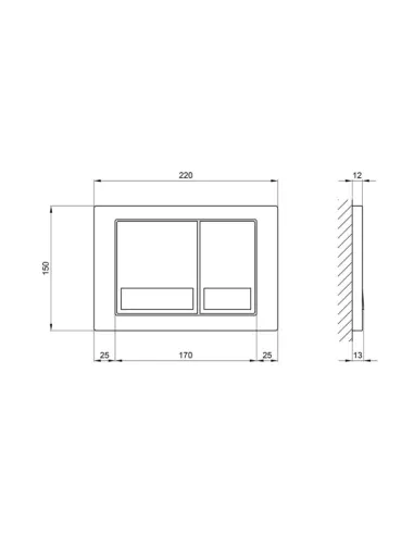 Клавіша змиву для інсталяції Q-Tap Nest QT0111M06028CRM, хром - 2