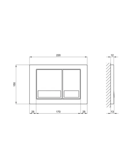 Клавиша смыва для инсталляции Q-Tap Nest QT0111M06029SAT, сатин - 2