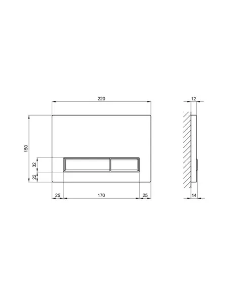 Клавіша змиву для інсталяції Q-Tap Nest QT0111M08381CRM, хром - 2