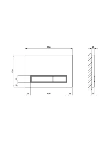 Клавіша змиву для інсталяції Q-Tap Nest QT0111M08V1384W, біла - 2