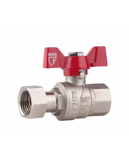 Кран шаровой прямой SD Forte ВР SF260W15 с накидной гайкой 1/2 дюйма - 1