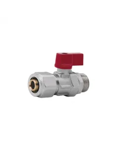 Кран кульовий обтискний для металопластикових труб SD Forte НР SF262W15 16 х 1/2 дюйма - 1
